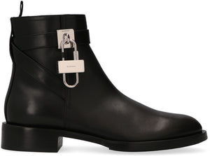 Lock leather ankle boots-1